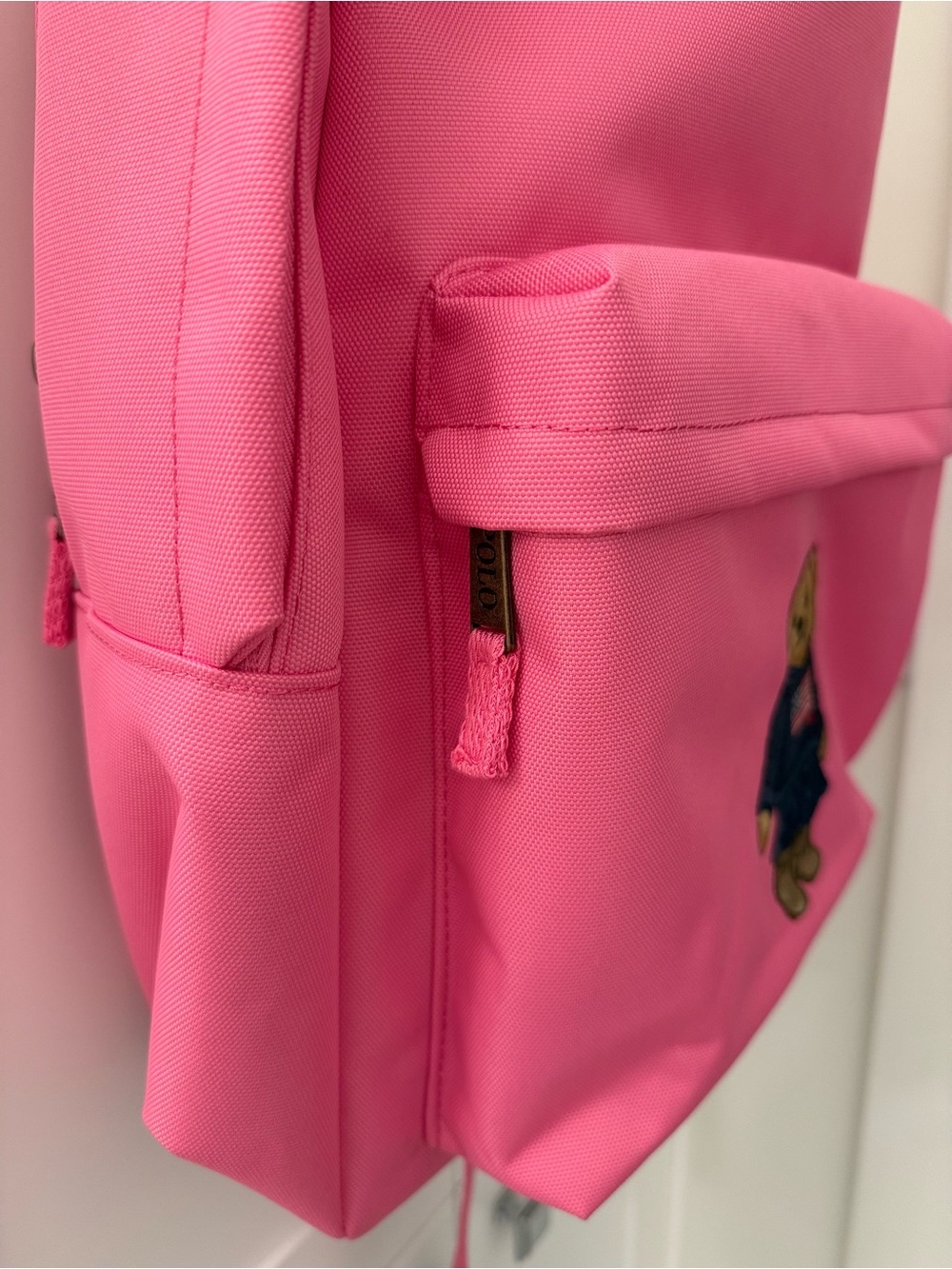 NWT Polo Ralph Lauren Pink Polo Bear Backpack - Picture 2 of 15